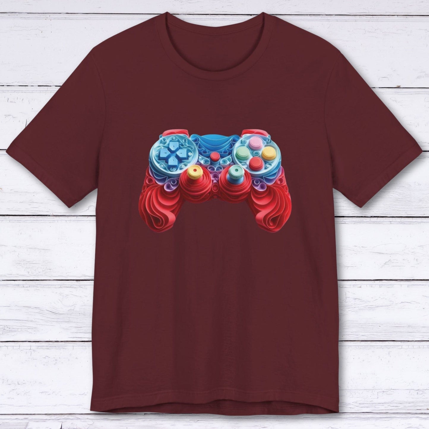 T-Shirt Maroon / S Origami Fusion Gamer T-shirt