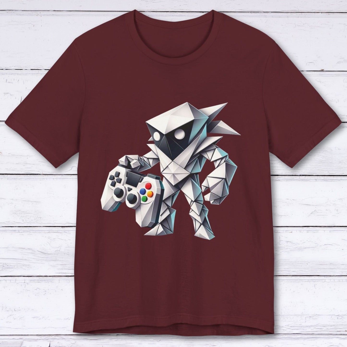 T-Shirt Maroon / S Origami Ninja Gamer T-shirt