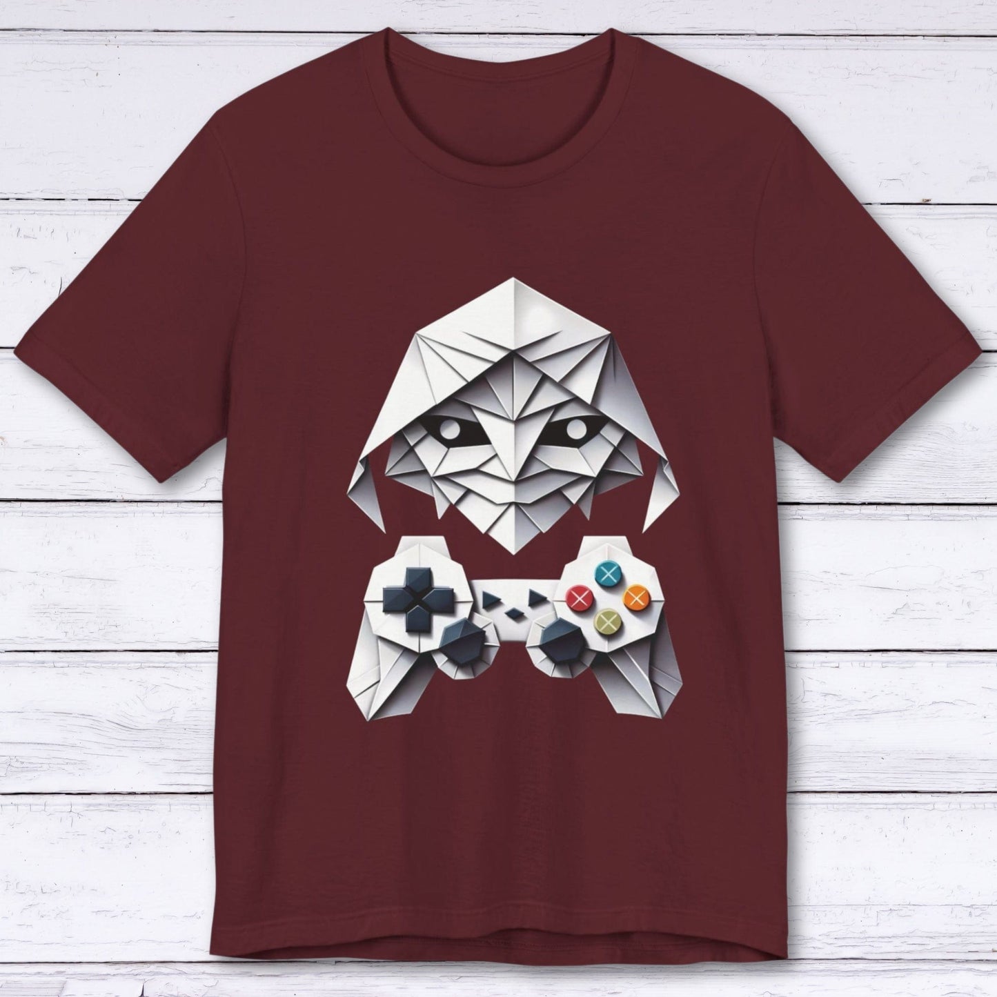 T-Shirt Maroon / S Paper Face Gamer T-shirt