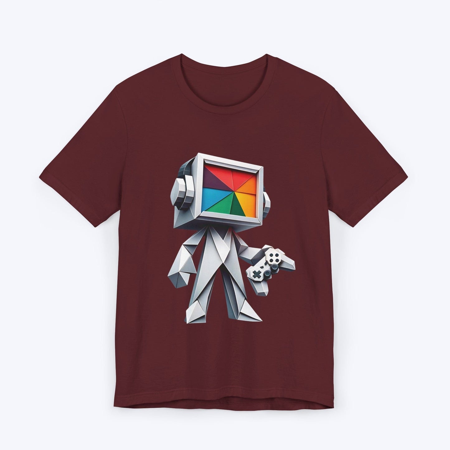 T-Shirt Maroon / S Pixel Paper Player Gamer T-shirt