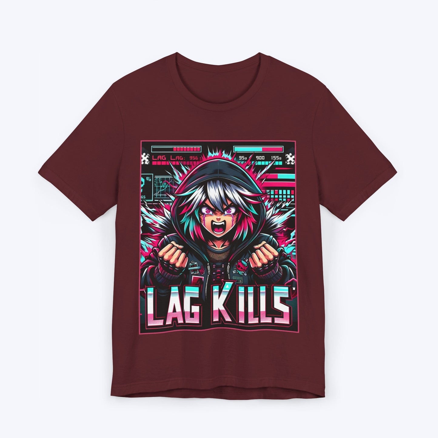 T-Shirt Maroon / S Poster Child: Lag Kills T-shirt