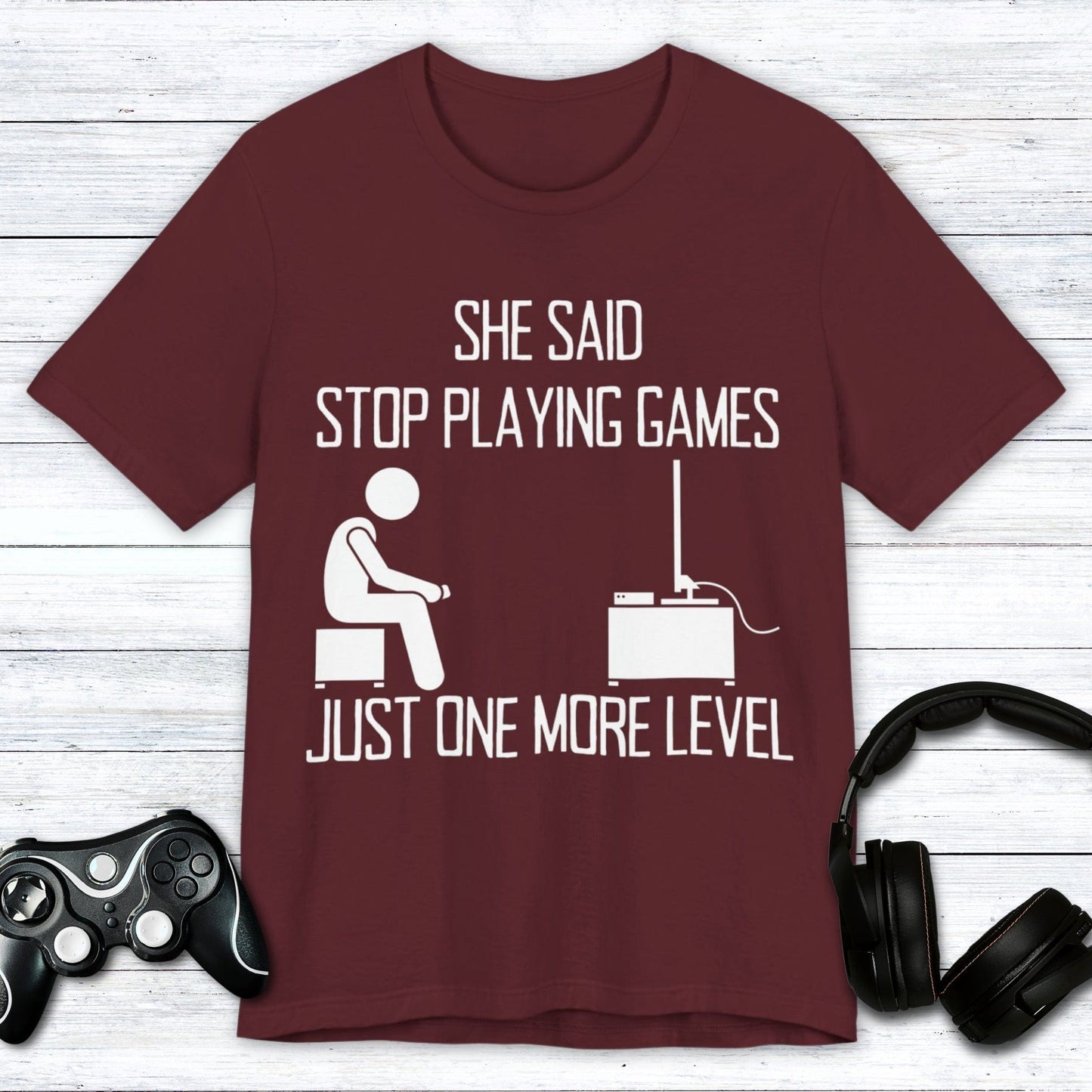 T-Shirt Maroon / S Stop Playing Games T-shirt