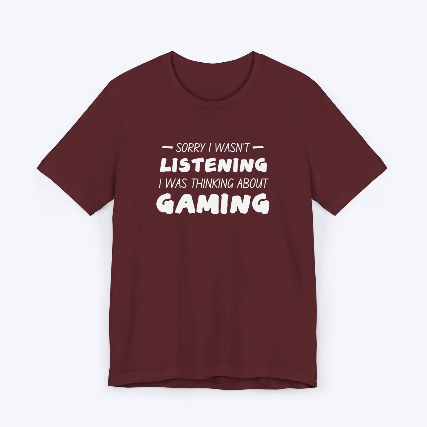 T-Shirt Maroon / S Thinking About Gaming T-shirt