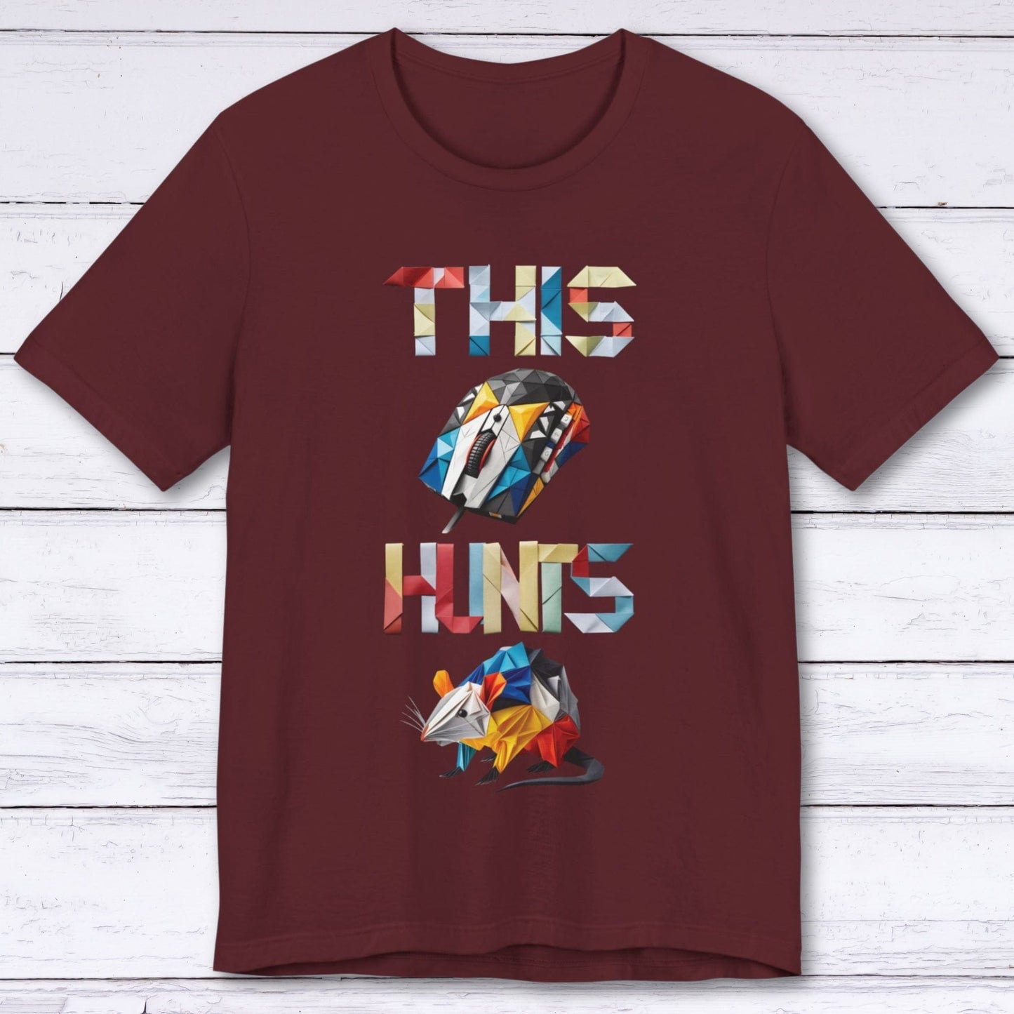 T-Shirt Maroon / S This Mouse Hunts Rats Gamer T-shirt