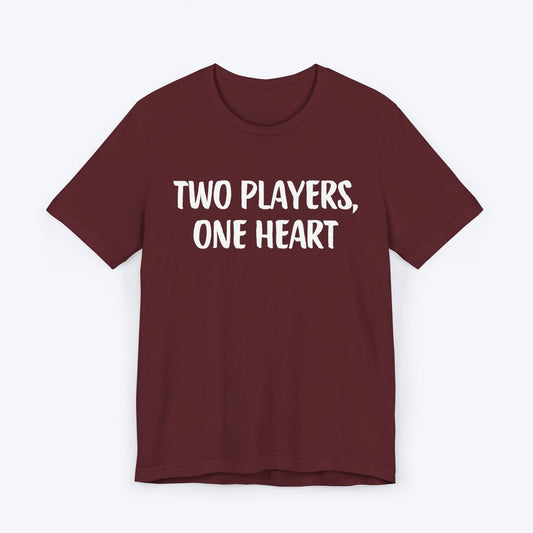 T-Shirt Maroon / S Two Players, One Heart T-shirt