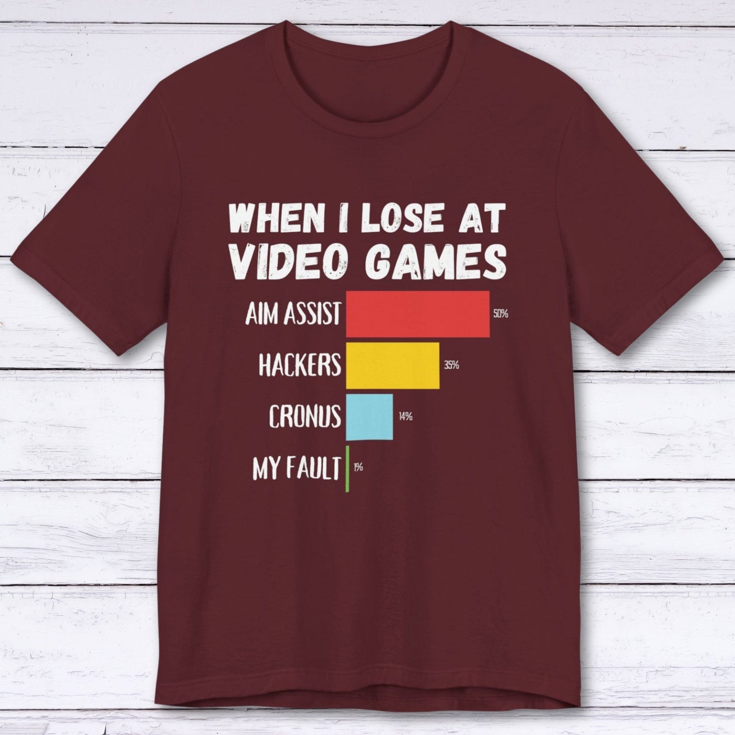 T-Shirt Maroon / S When I Lose at Video Games (Hackers Edition) T-shirt