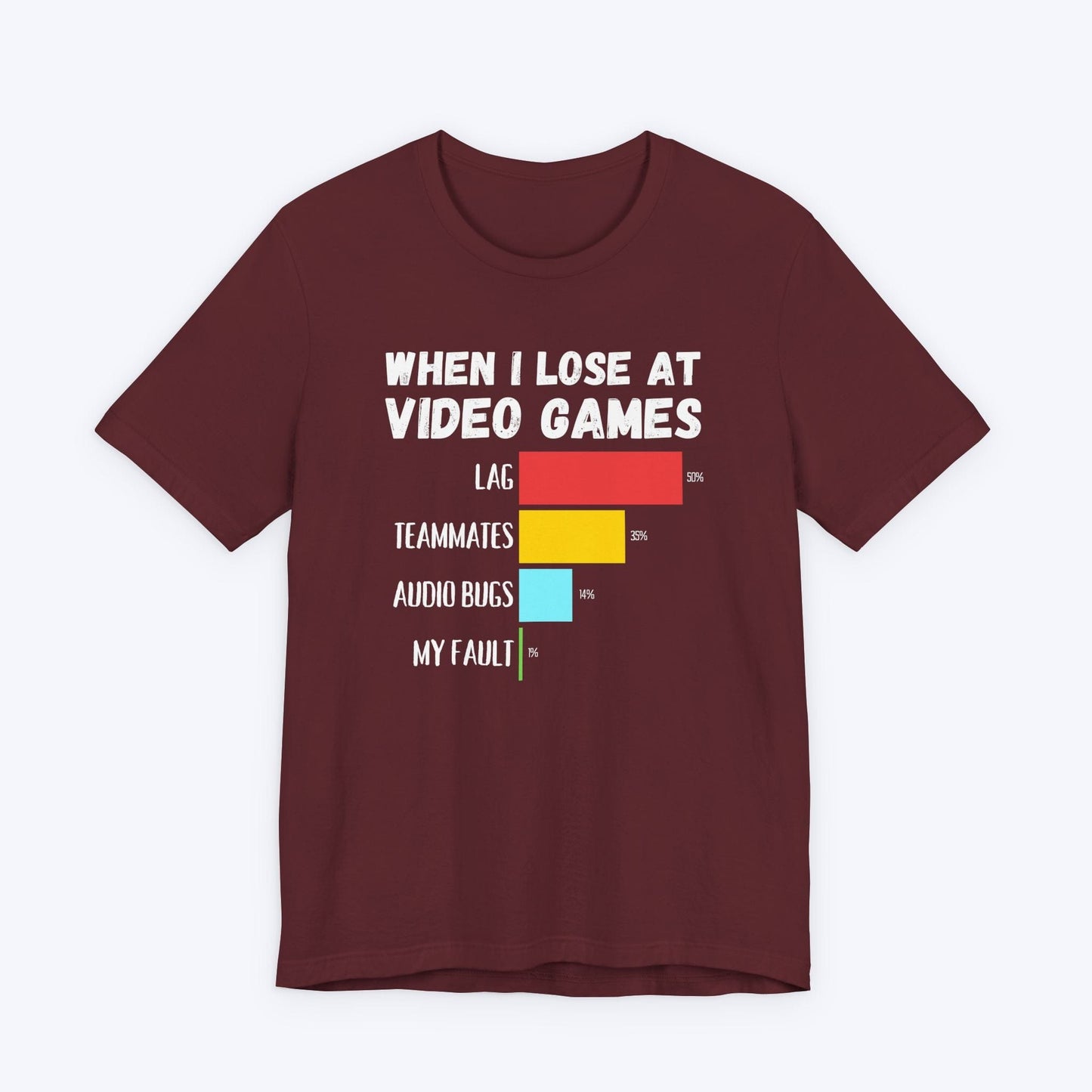 T-Shirt Maroon / S When I Lose at Video Games T-shirt