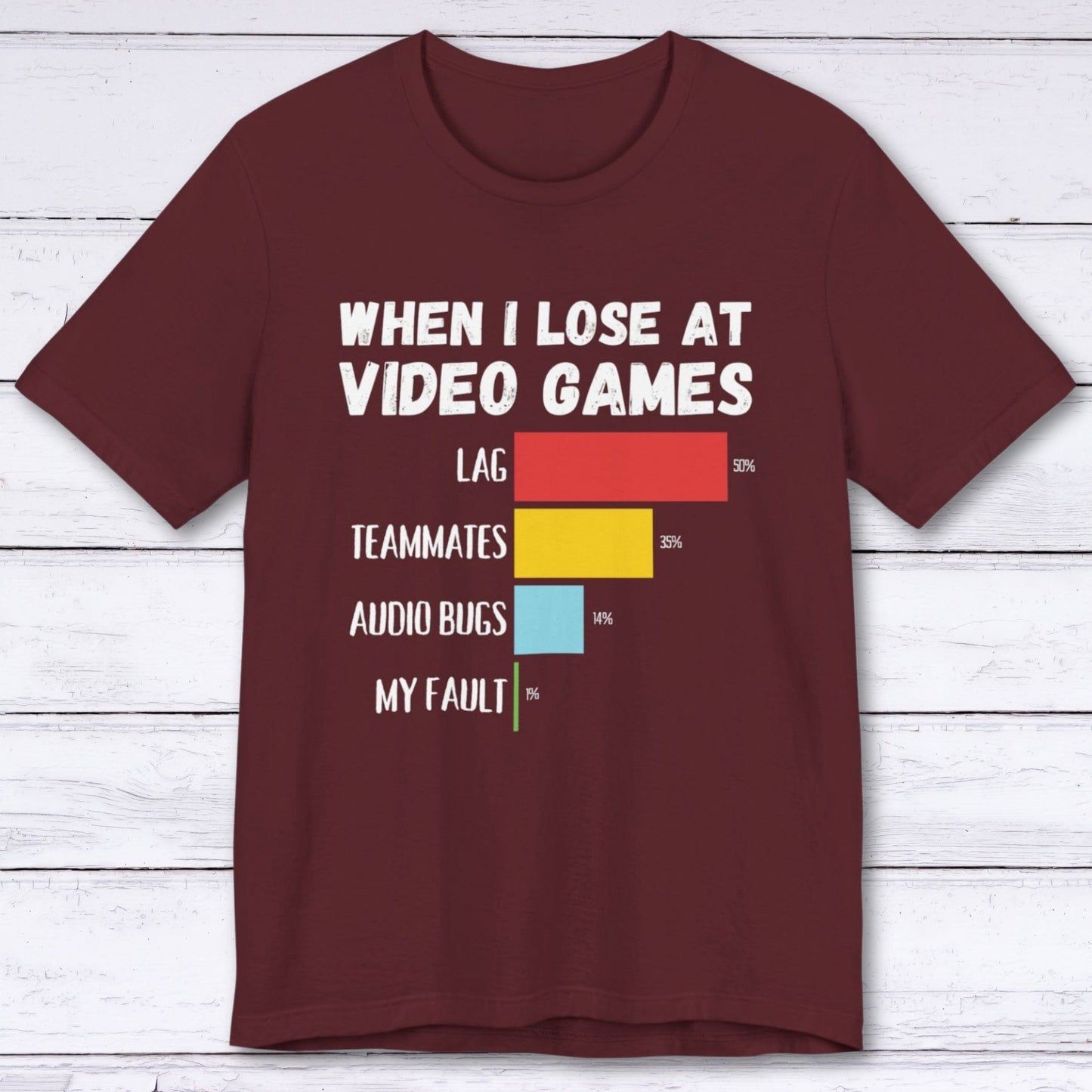 T-Shirt Maroon / S When I Lose at Video Games T-shirt