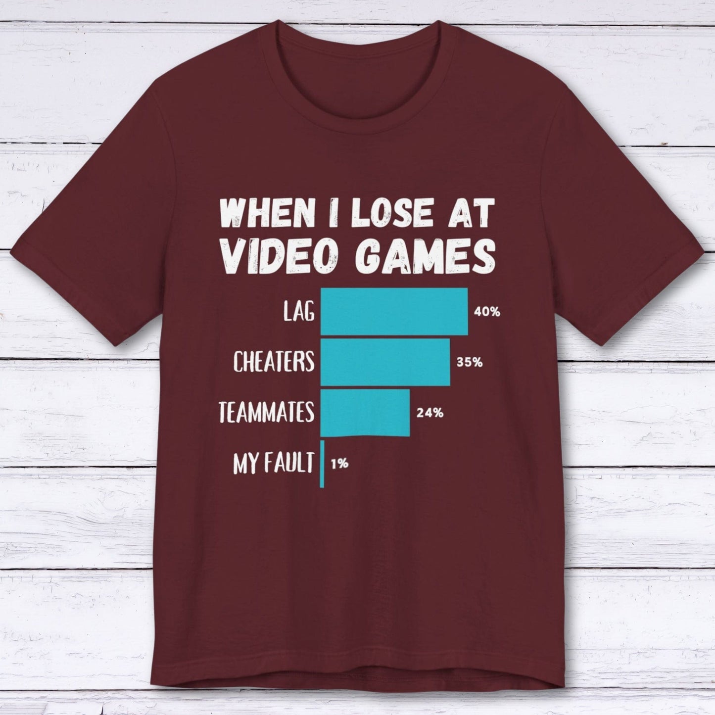 T-Shirt Maroon / S When I Lose at Video Games T-shirt