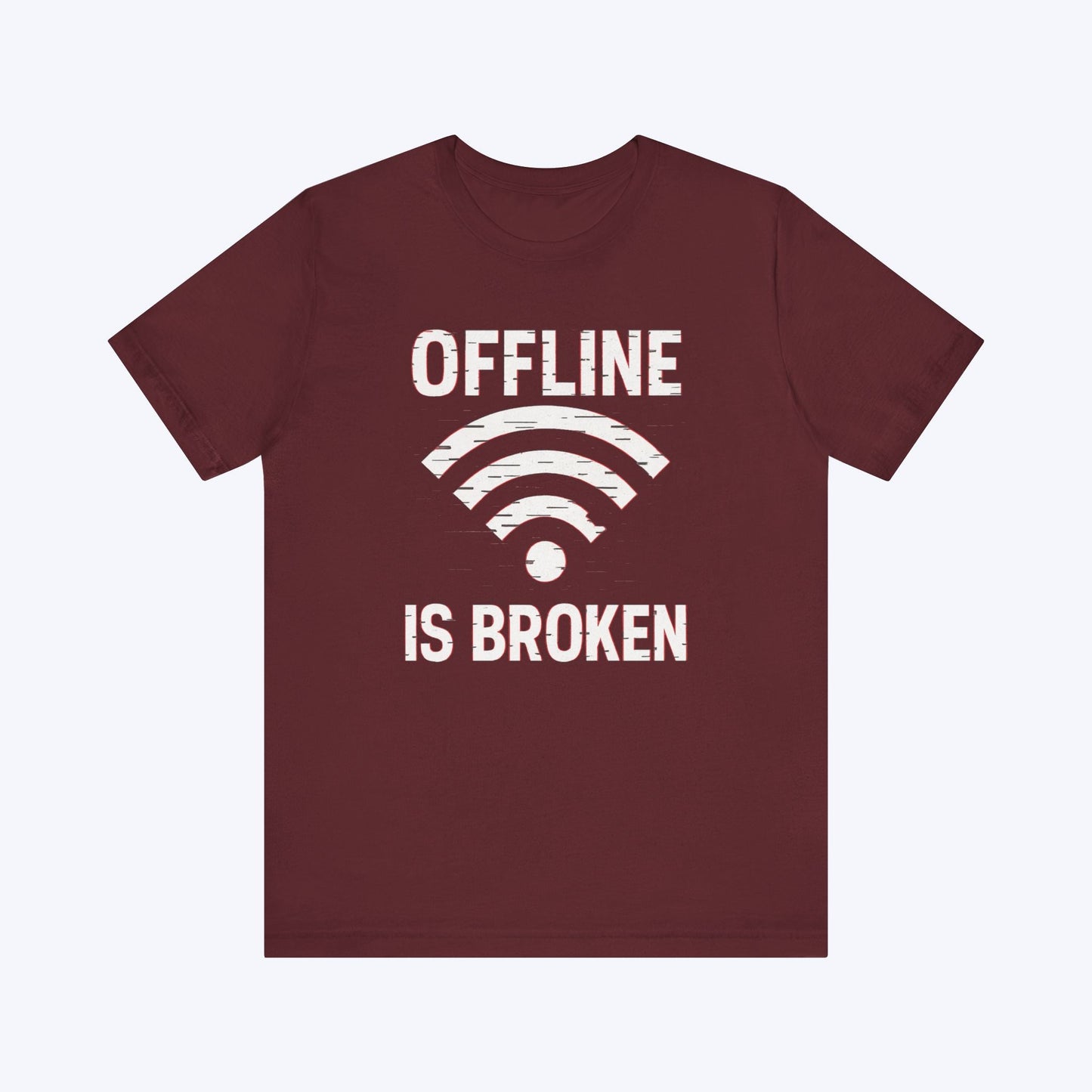 T-Shirt Maroon / S Who Broke Offline T-shirt