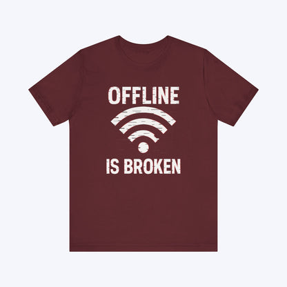 T-Shirt Maroon / S Who Broke Offline T-shirt