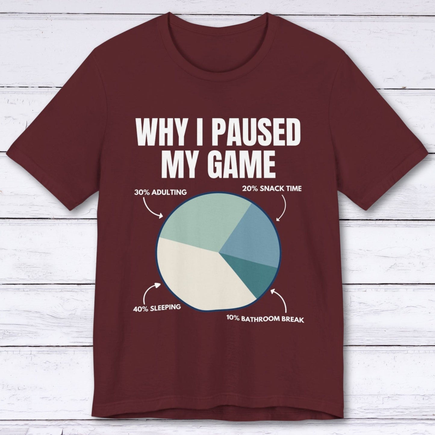 T-Shirt Maroon / S Why I Hit Pause T-shirt