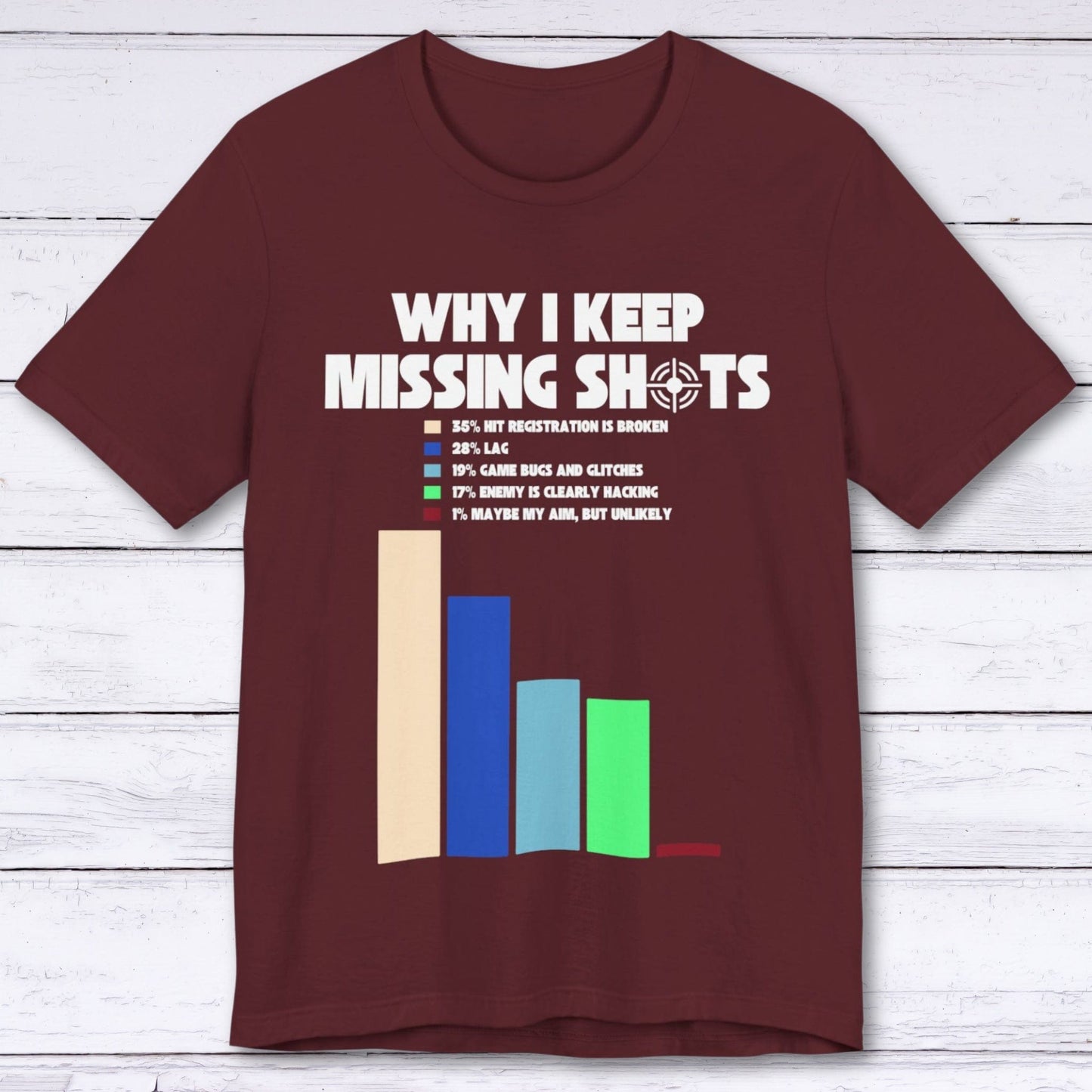 T-Shirt Maroon / S Why I Keep Missing Shots T-shirt