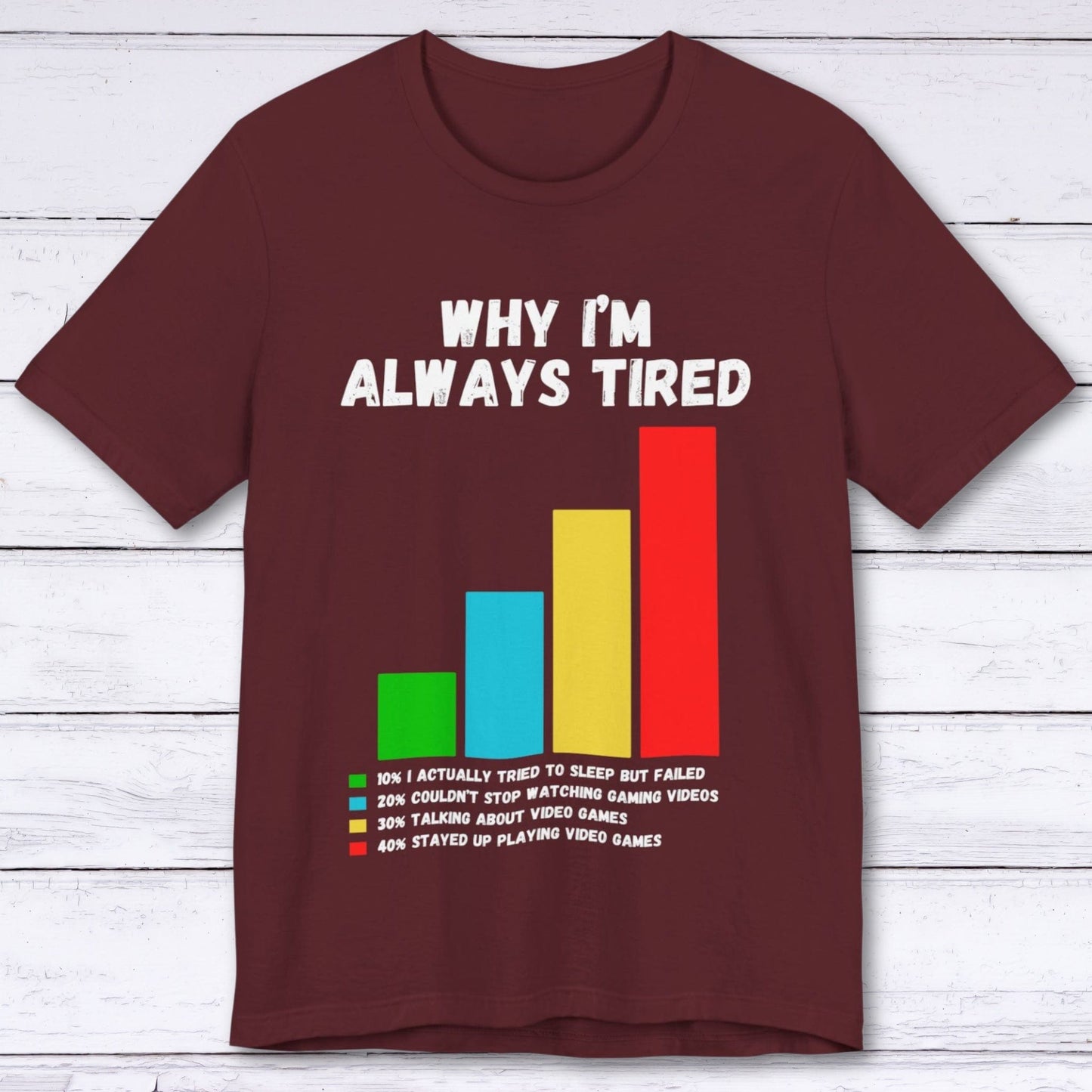 T-Shirt Maroon / S Why I'm Always Tired T-shirt