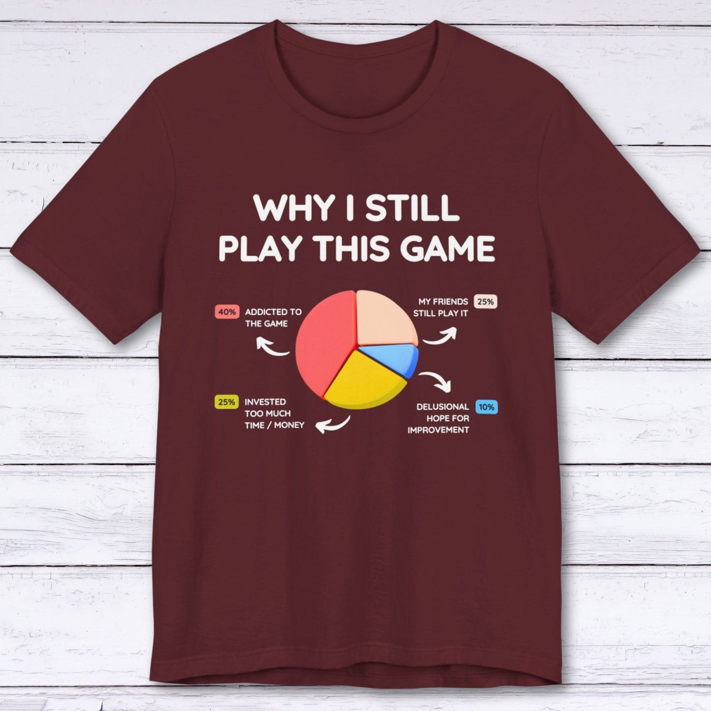 T-Shirt Maroon / S Why I Still Play This Game T-shirt