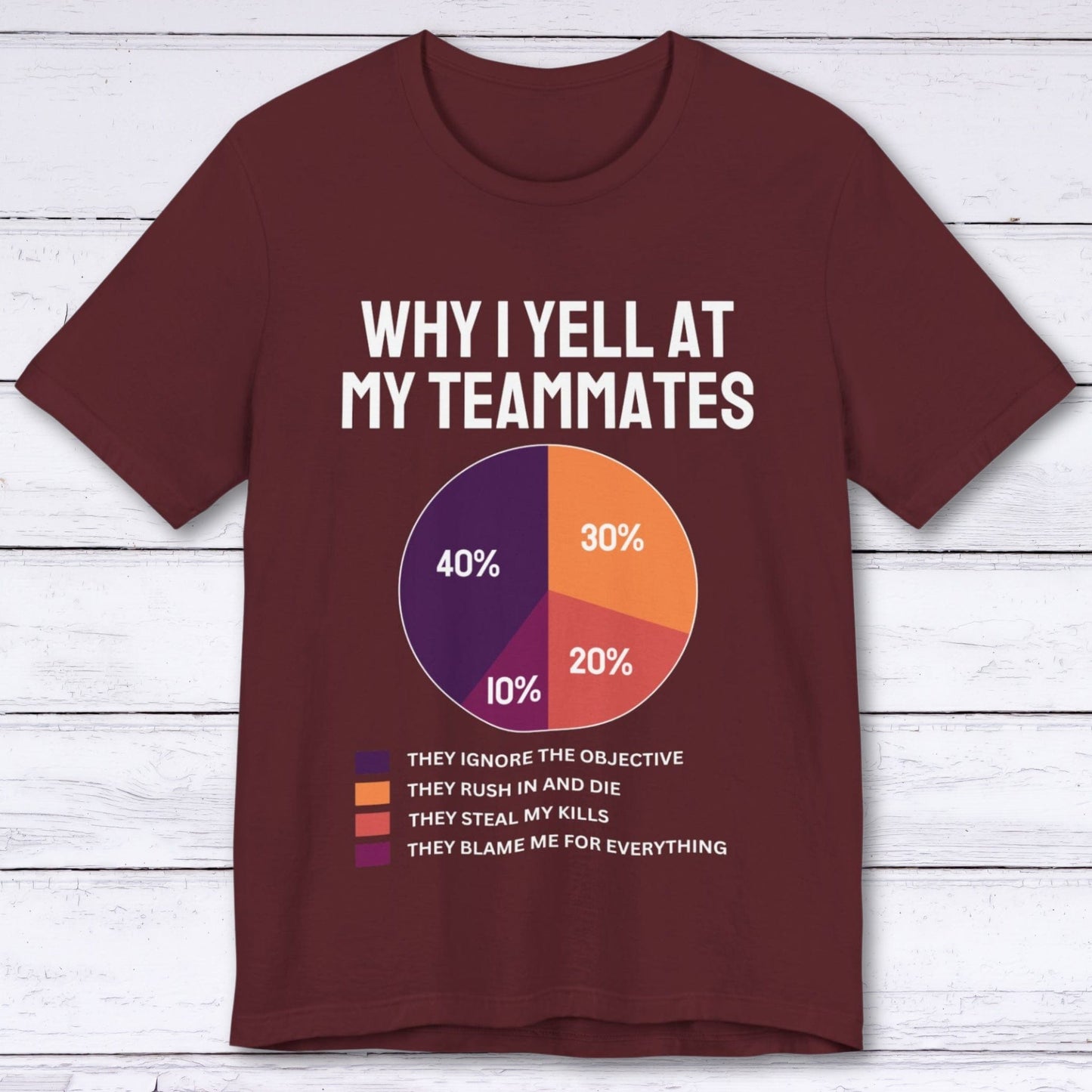 T-Shirt Maroon / S Why I Yell At My Teammates T-shirt