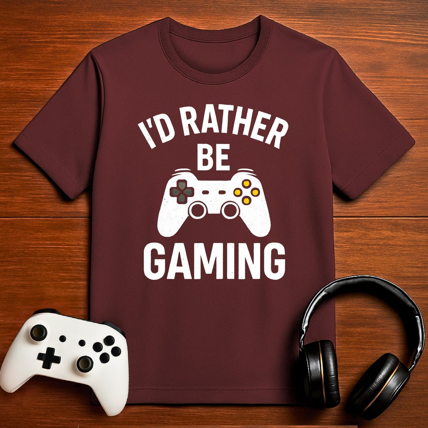 T-Shirt Maroon / S Wish I Was Gaming T-shirt