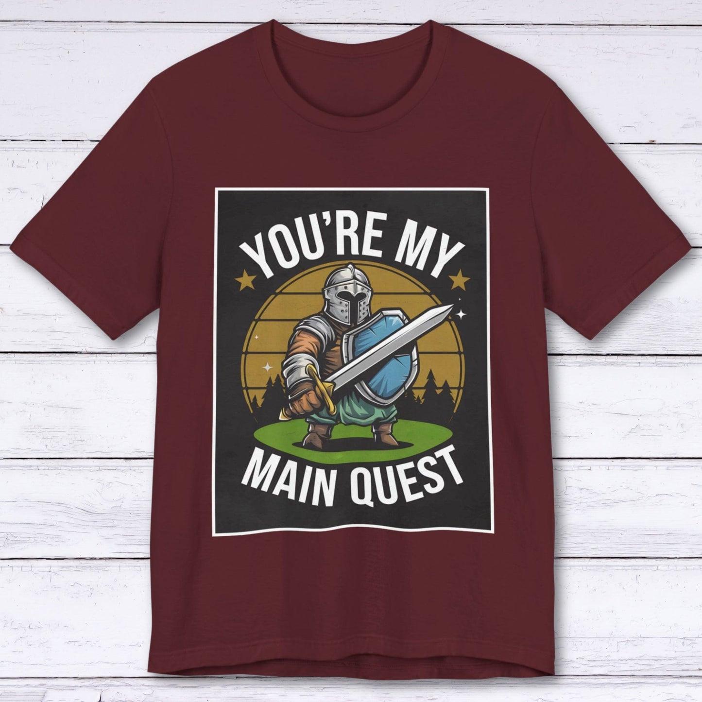 T-Shirt Maroon / S You're My Main Quest – Ultimate Boss Battle T-shirt