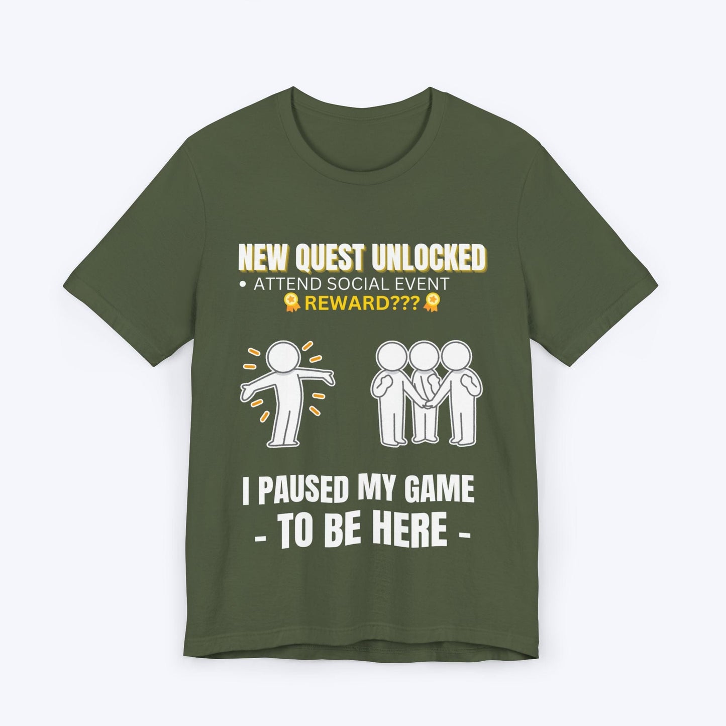 T-Shirt Military Green / S Achievement Unlocked: Attend Social Event T-shirt