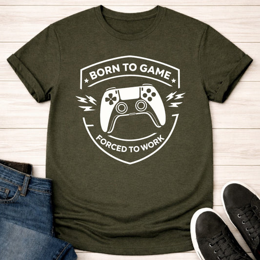 T-Shirt Military Green / S Born to Game T-shirt