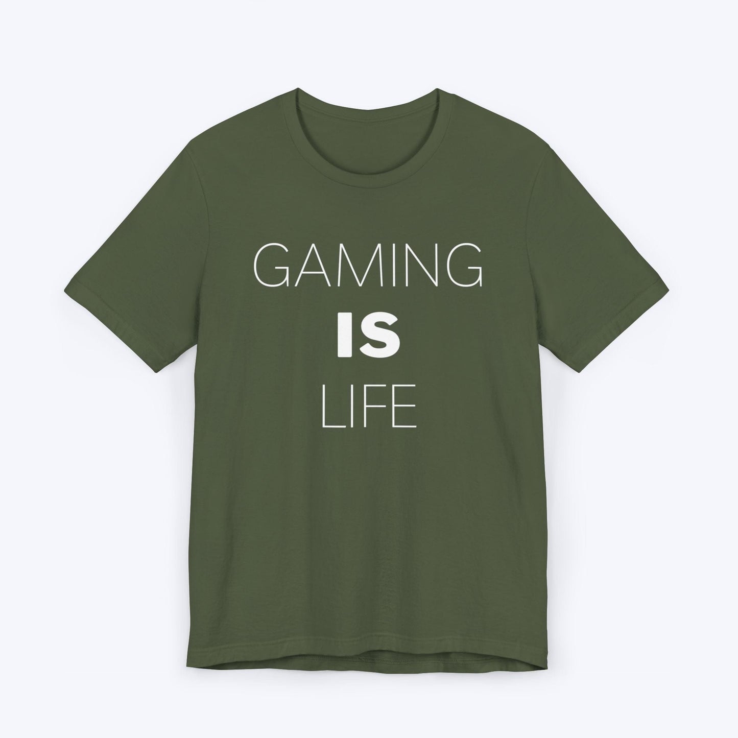 T-Shirt Military Green / S Gaming is Life (Borderless) T-shirt