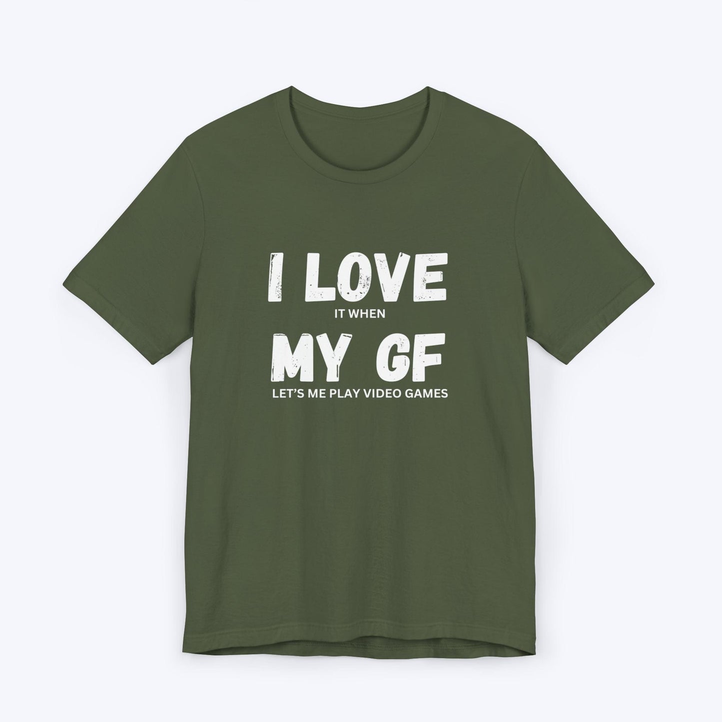 T-Shirt Military Green / S I Love My Girlfriend (Gamer) T-shirt