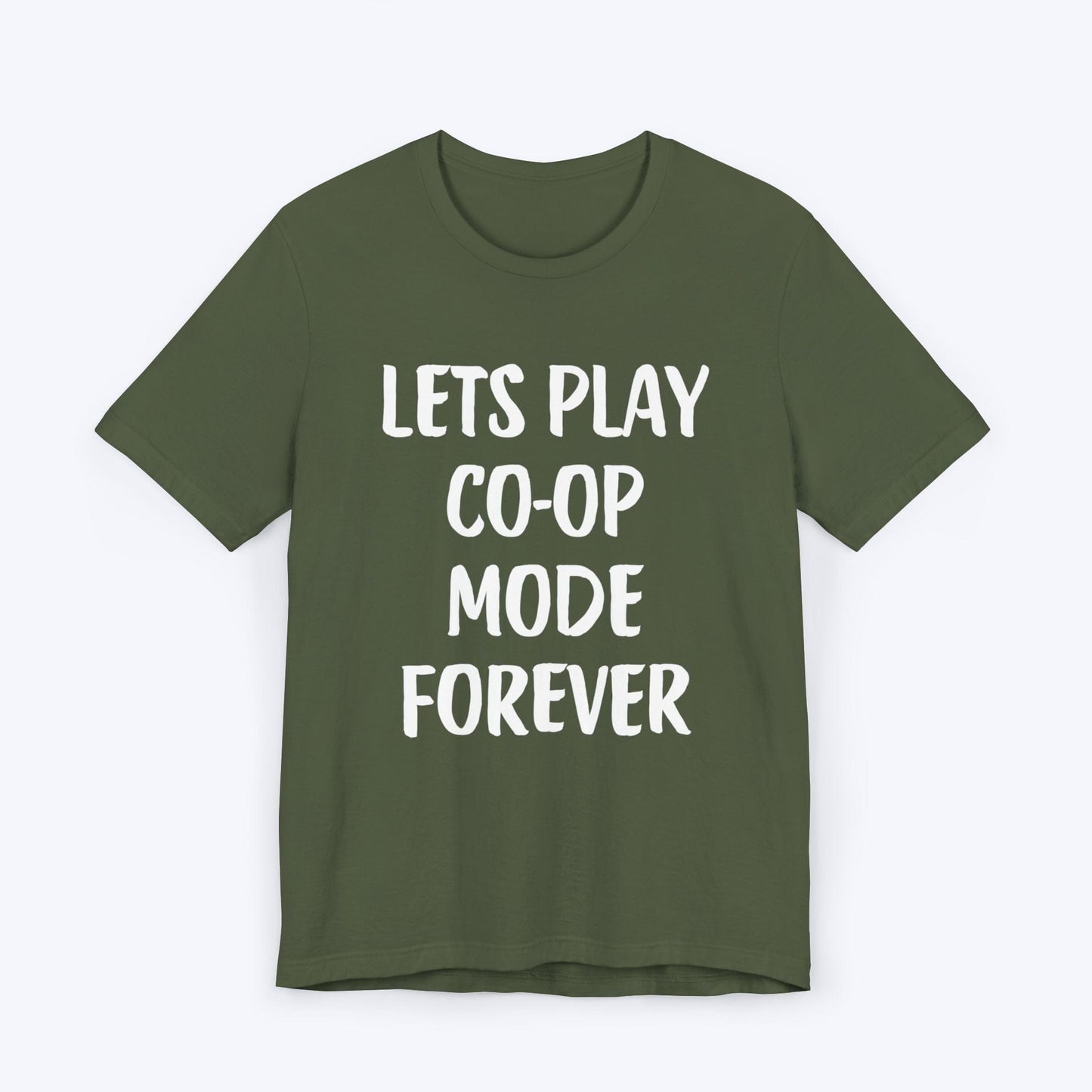 T-Shirt Military Green / S Let's Play Co-op Mode Forever T-shirt