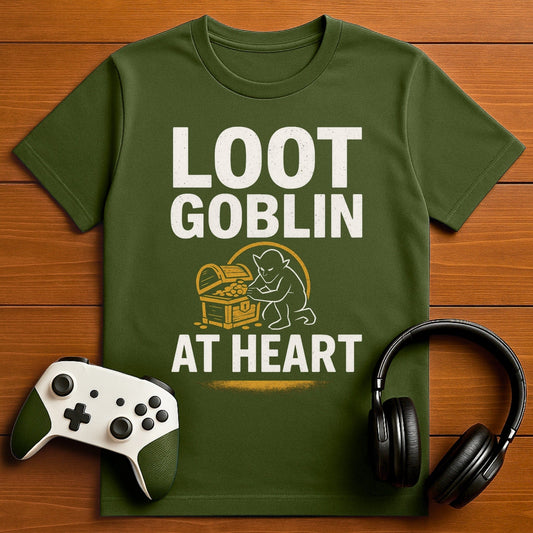 T-Shirt Military Green / S Loot Goblin at Heart T-shirt