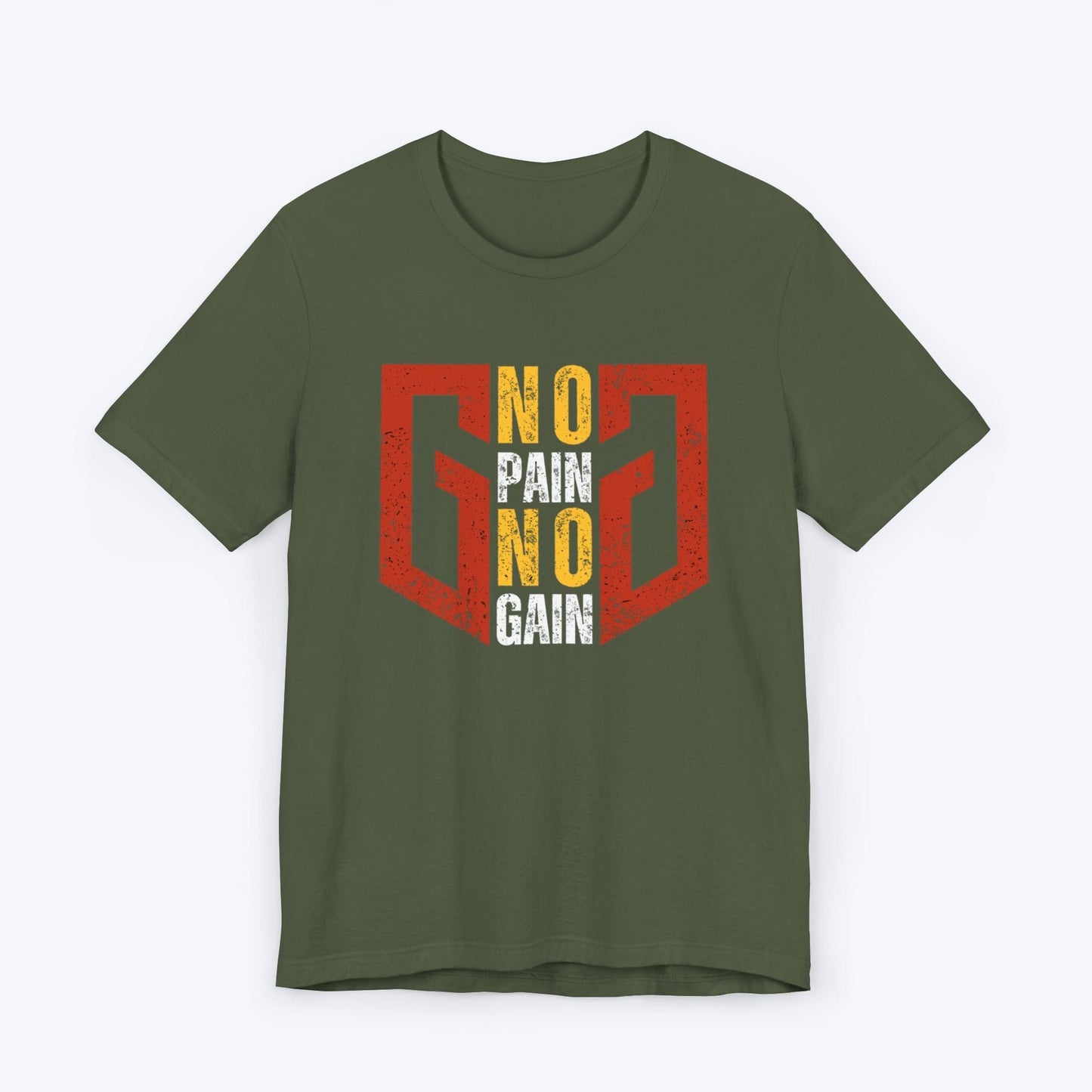 T-Shirt Military Green / S No Pain, No Gain "GG" T-shirt