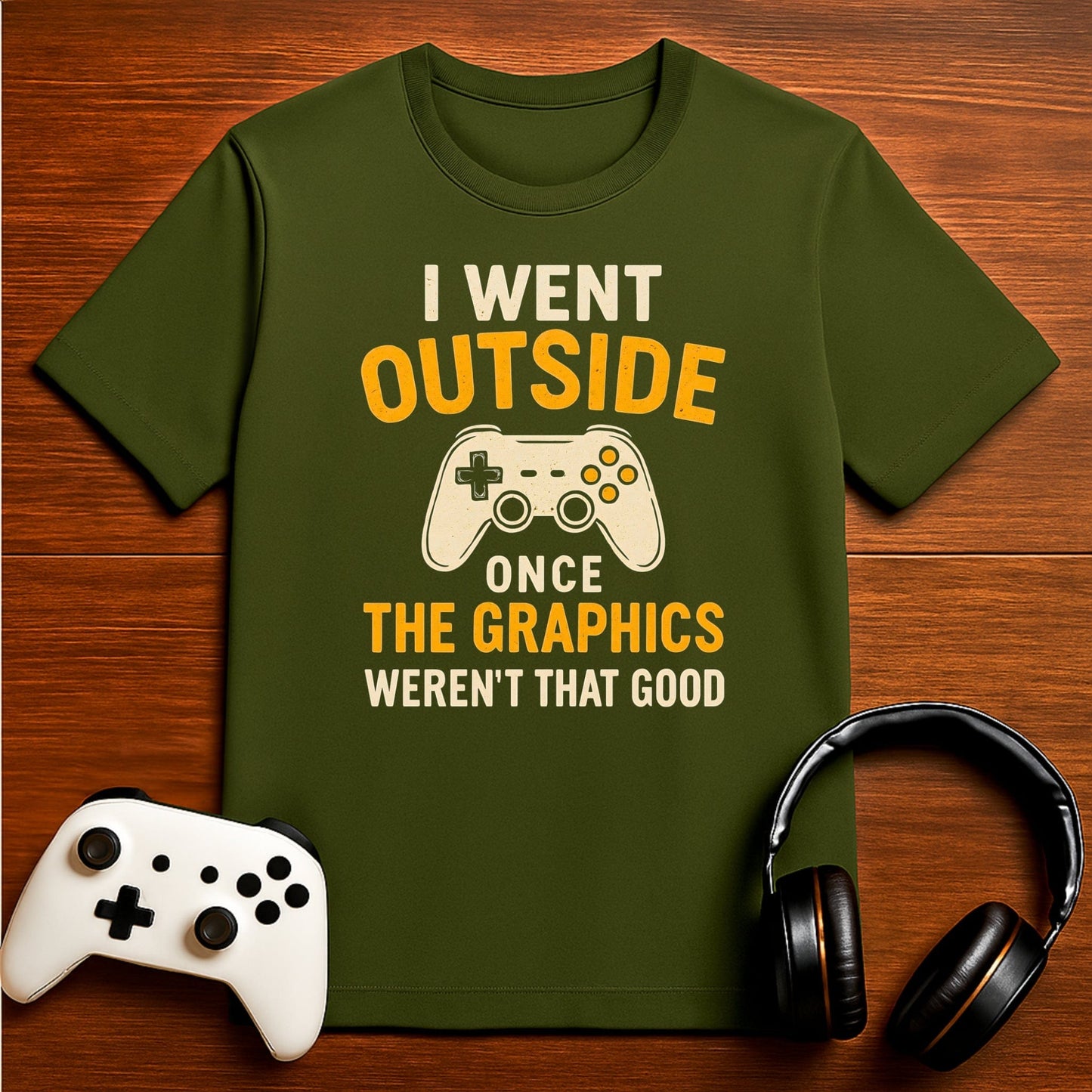 T-Shirt Military Green / S Outside Had Bad FPS T-shirt