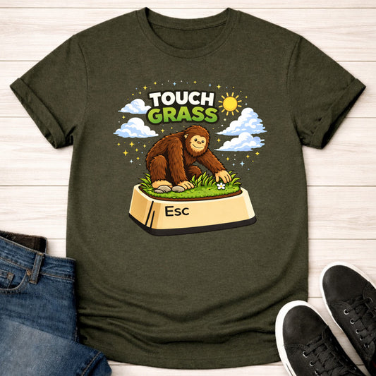 T-Shirt Military Green / S Touched Grass T-shirt
