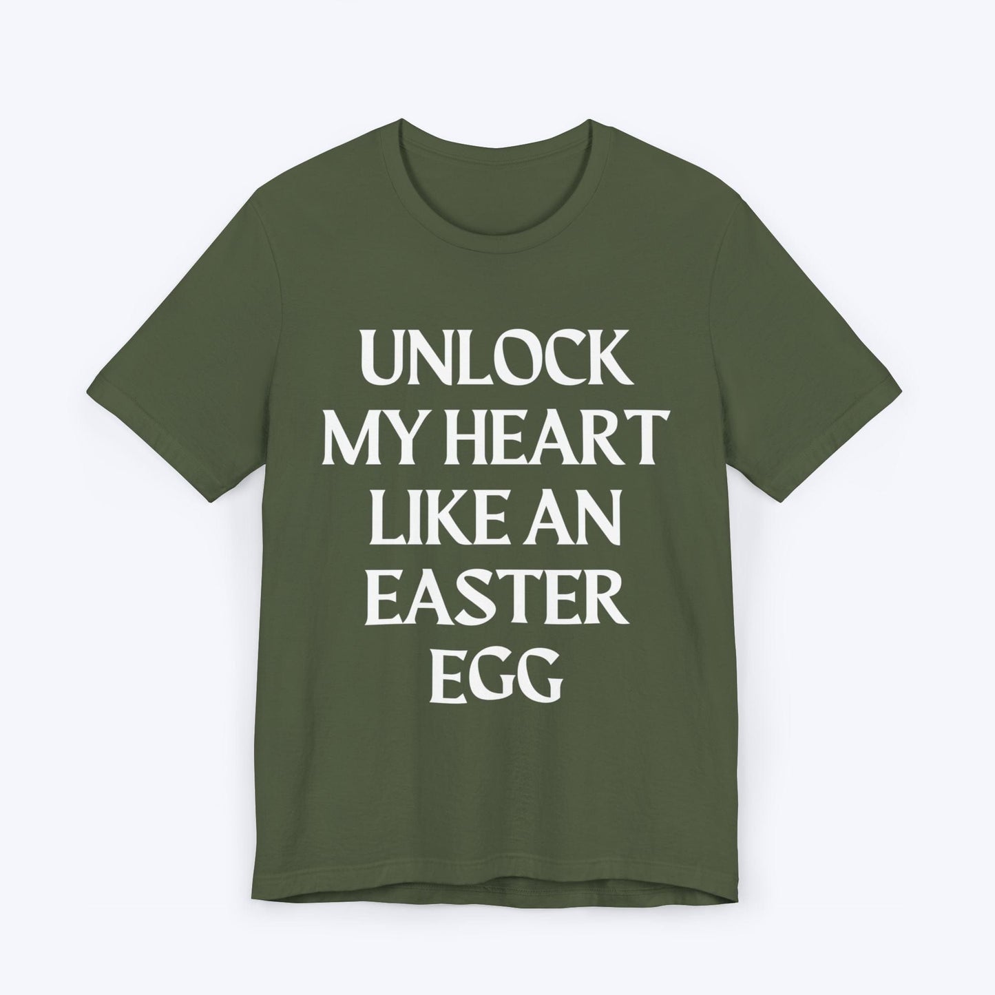 T-Shirt Military Green / S Unlock My Heart Like An Easter Egg T-shirt