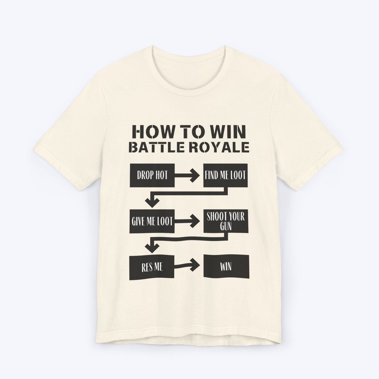 T-Shirt Natural / S Battle Royale Basics: Loot, Shoot, Revive! T-shirt