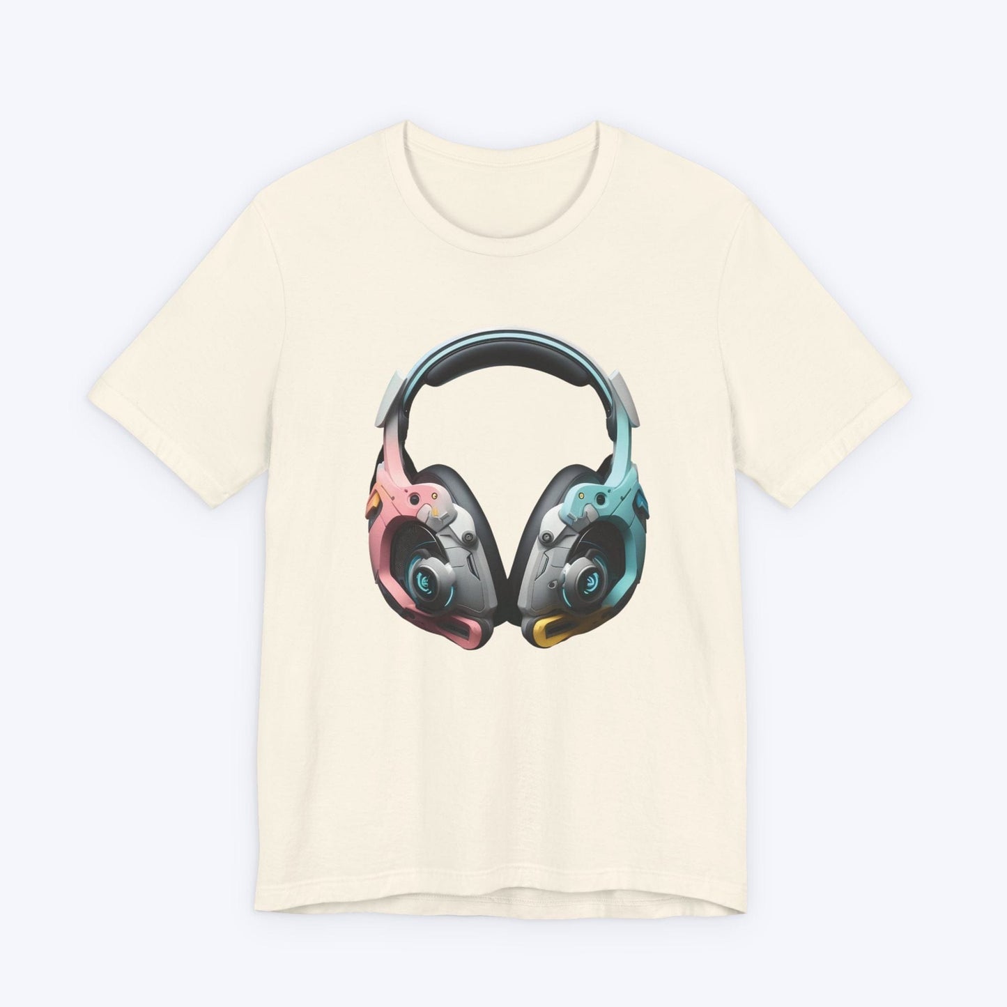 T-Shirt Natural / S Cyber Psychosis Gaming Headphones T-shirt