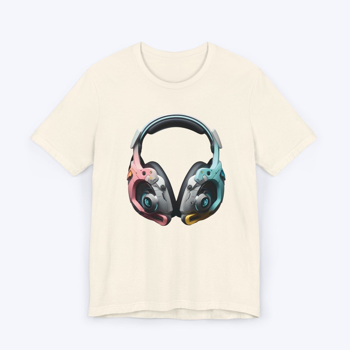 T-Shirt Natural / S Cyber Psychosis Gaming Headphones T-shirt