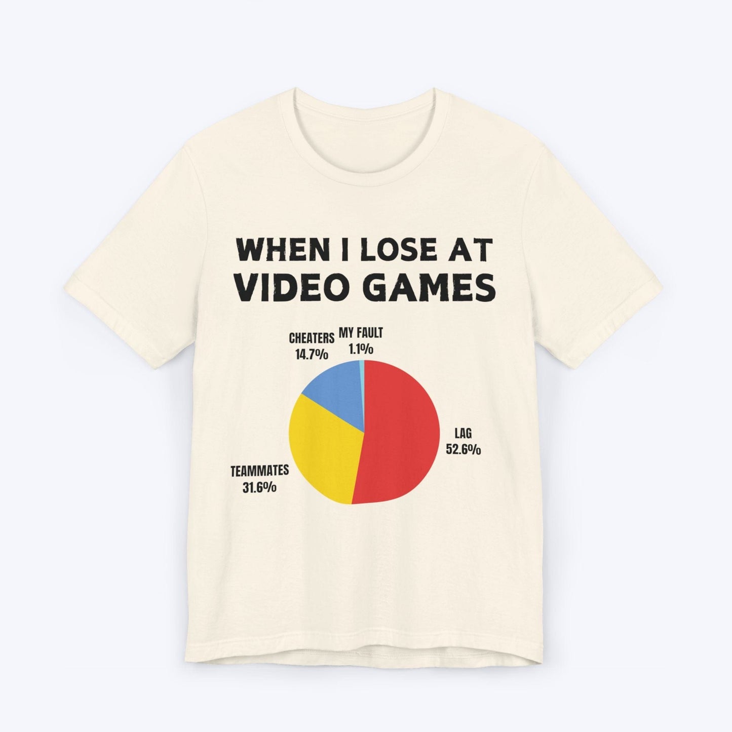 T-Shirt Natural / S Gamers Excuse Pie Chart T-shirt