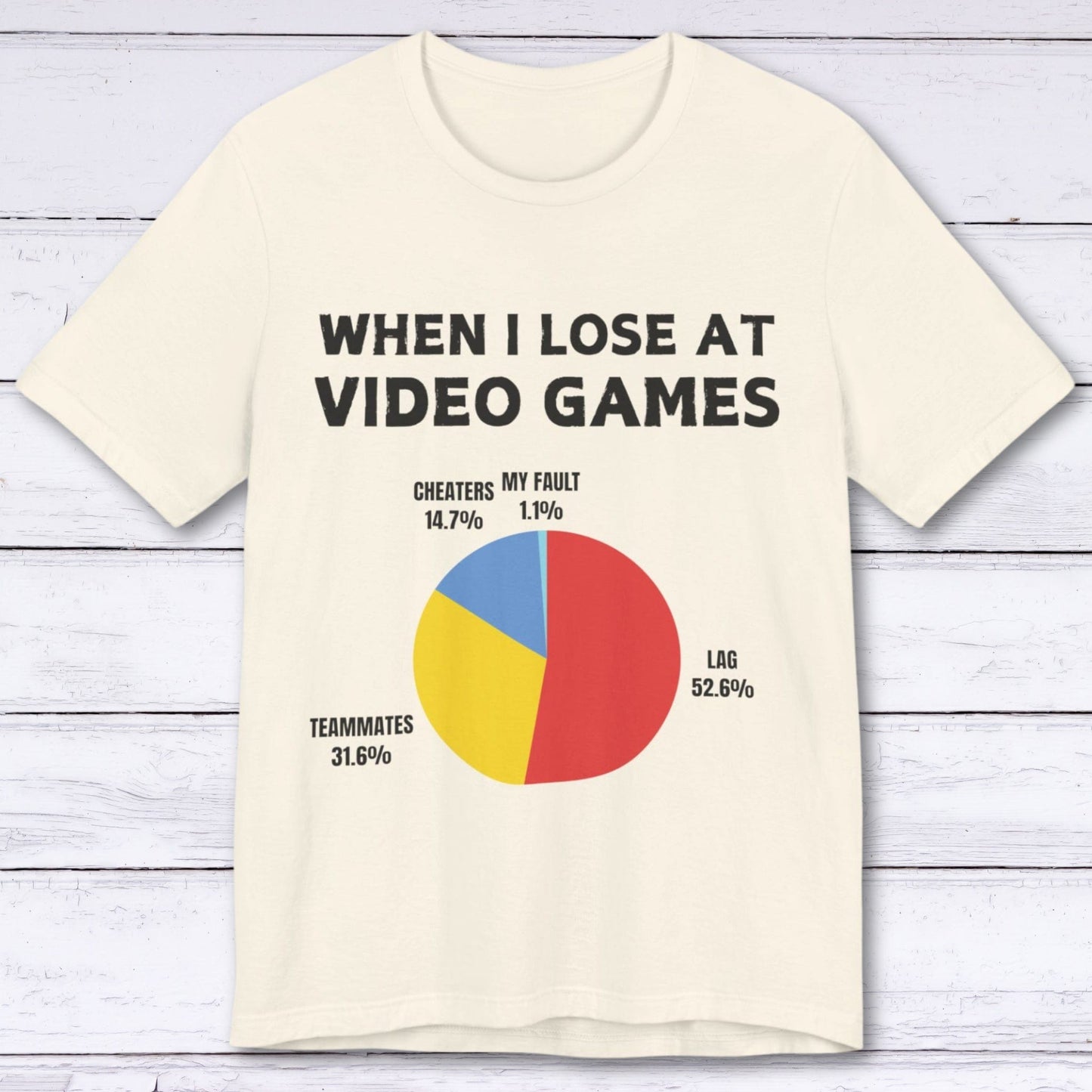 T-Shirt Natural / S Gamers Excuse Pie Chart T-shirt