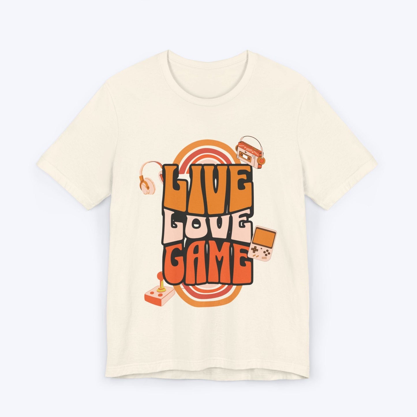 T-Shirt Natural / S Live, Love, Game (Retro Edition) T-shirt