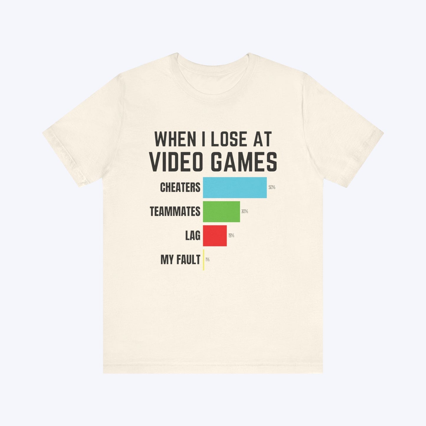 T-Shirt Natural / S Not My Fault Gaming T-shirt