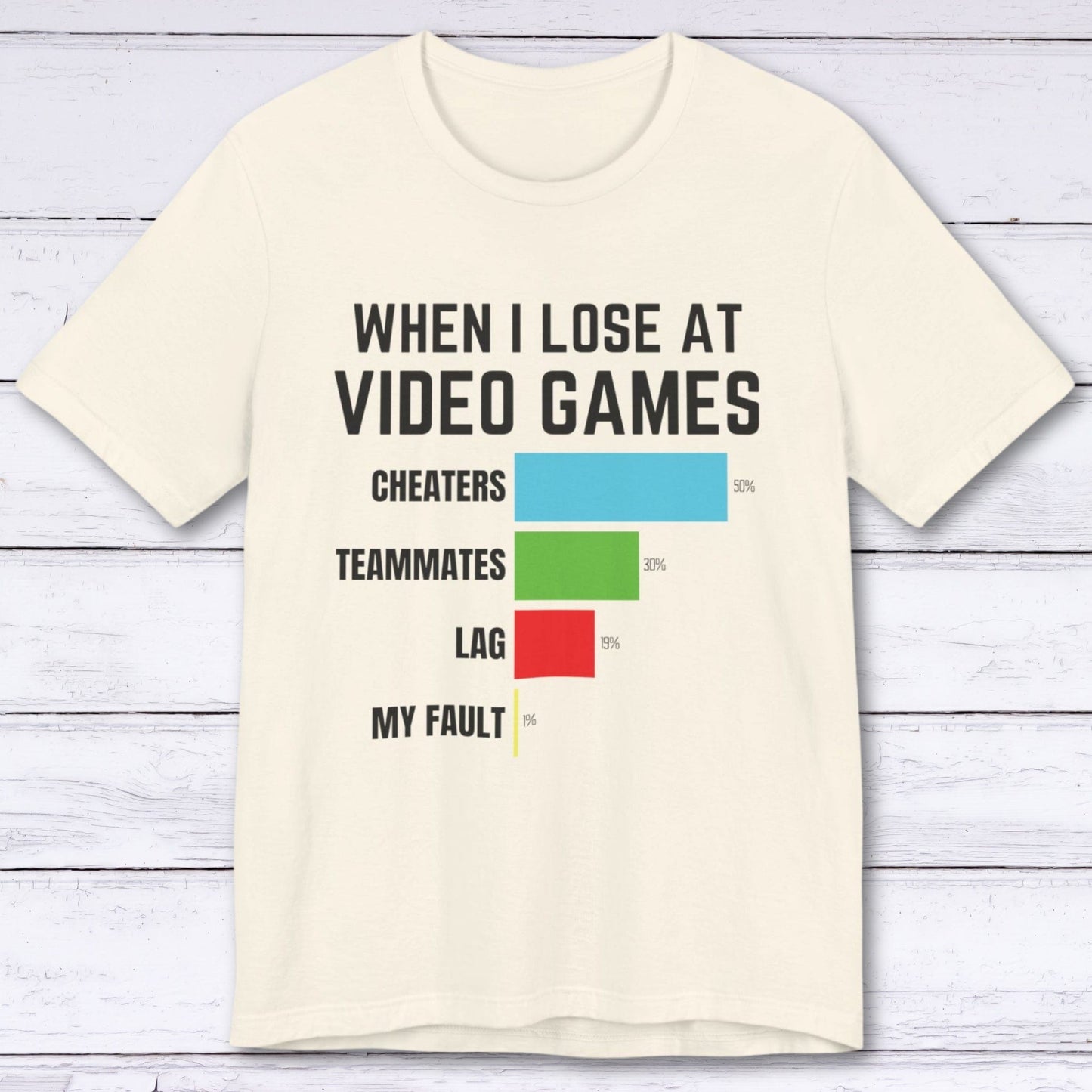 T-Shirt Natural / S Not My Fault Gaming T-shirt