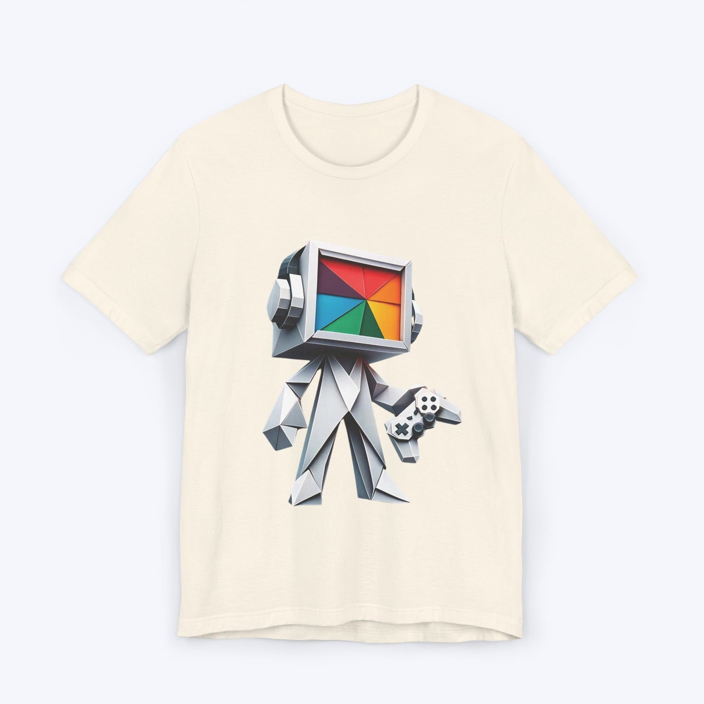 T-Shirt Natural / S Pixel Paper Player Gamer T-shirt