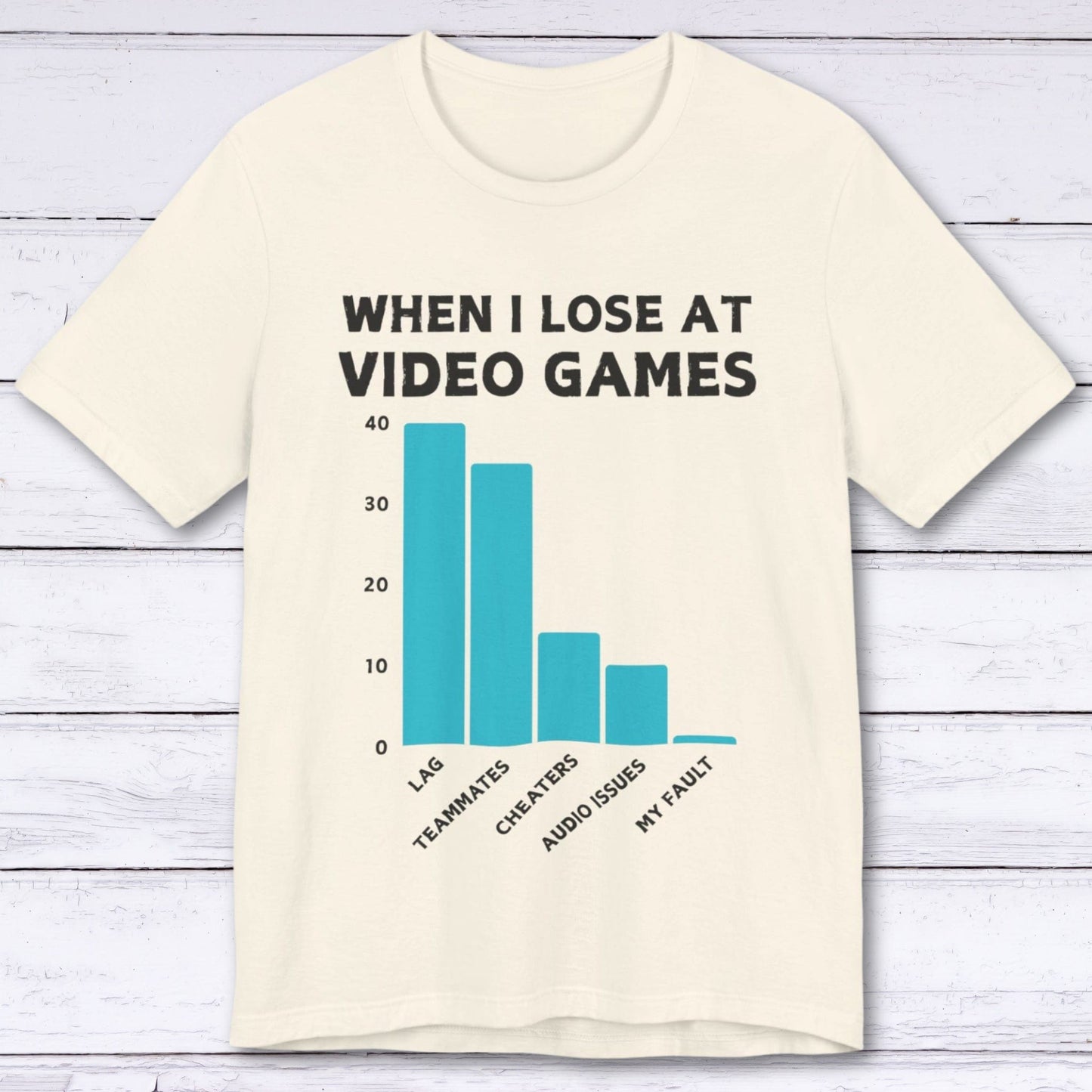 T-Shirt Natural / S The Gamer's Blame Chart T-shirt