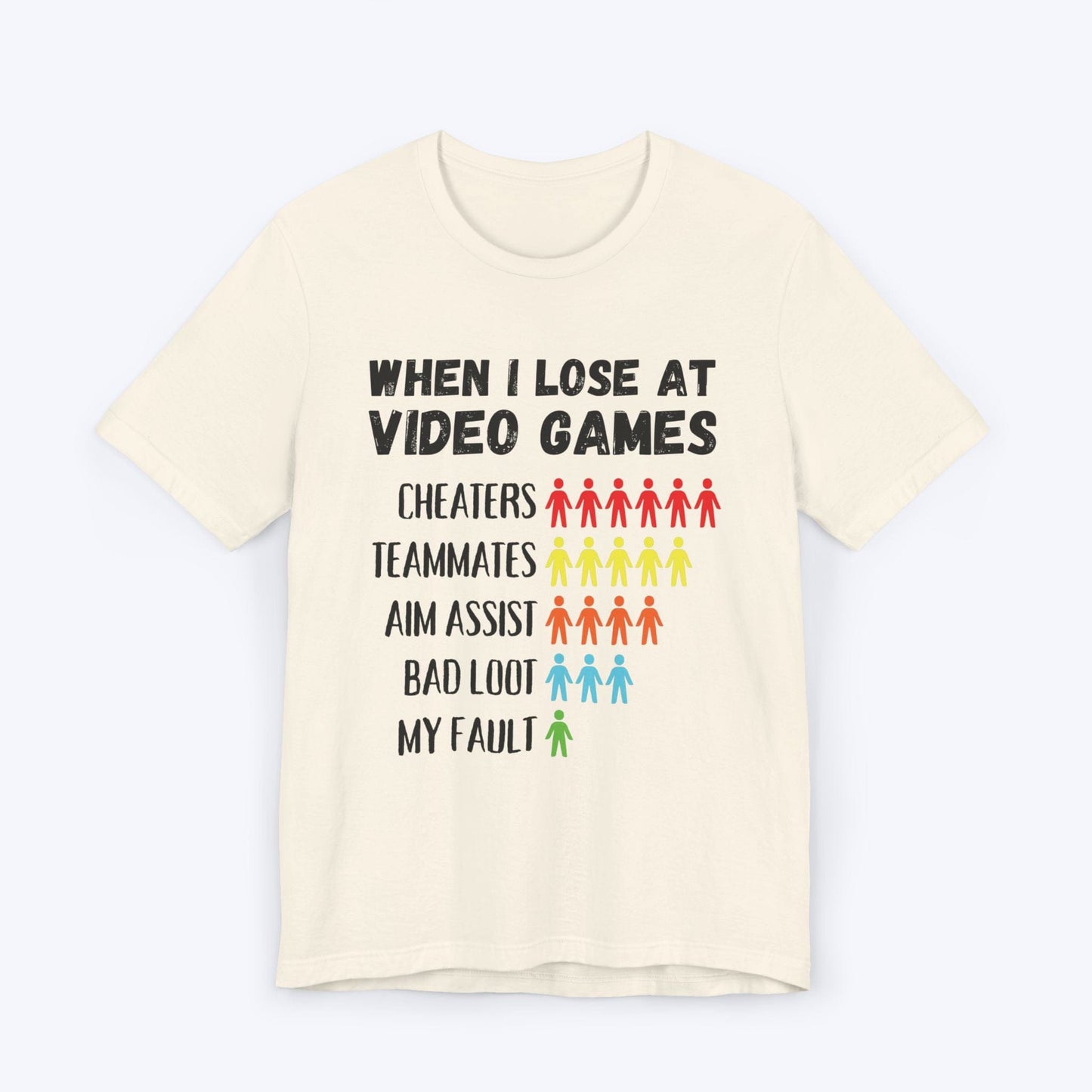 T-Shirt Natural / S When I Lose At Video Games (Pictograph Edition) T-shirt