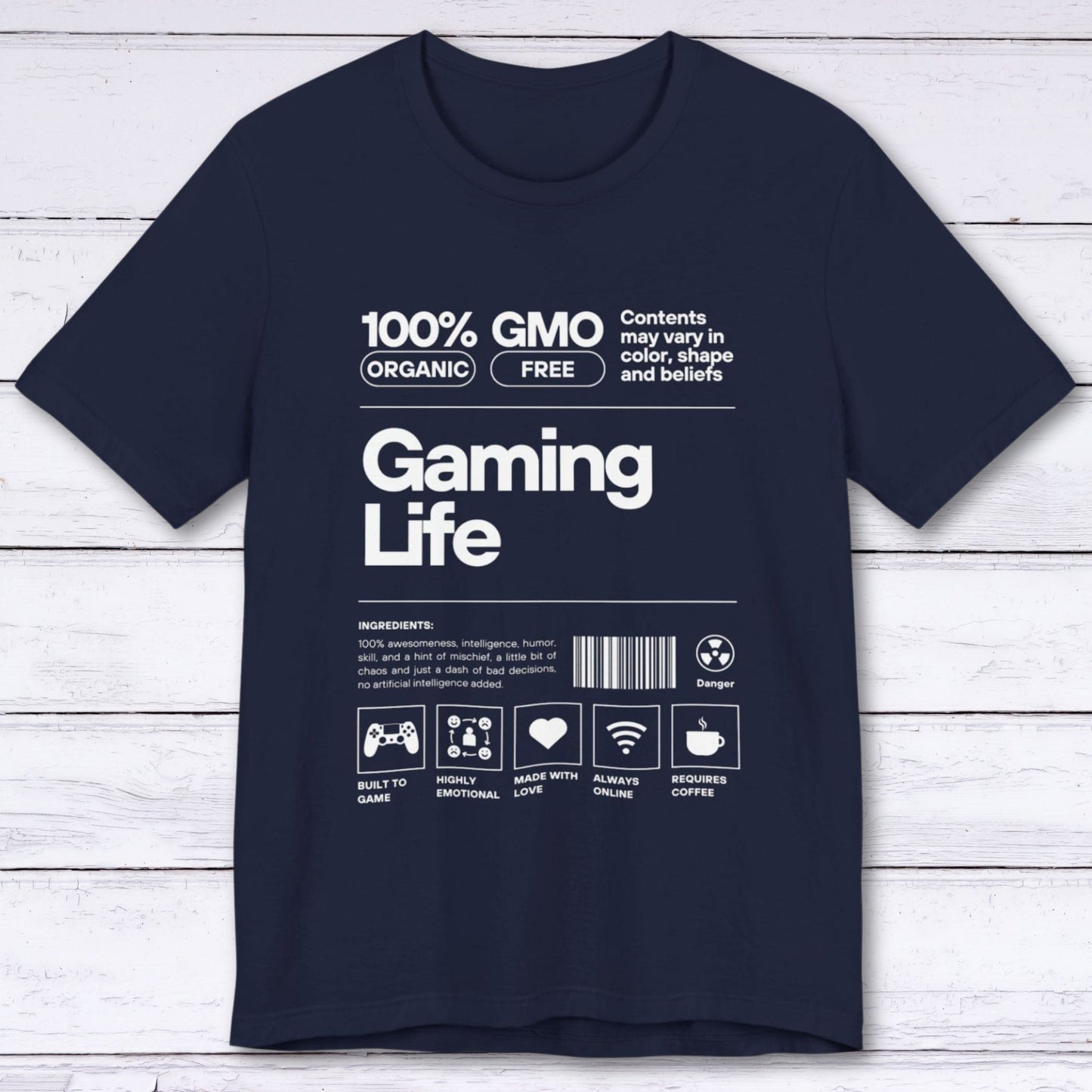 T-Shirt Navy / S 100% Organic Gaming T-shirt