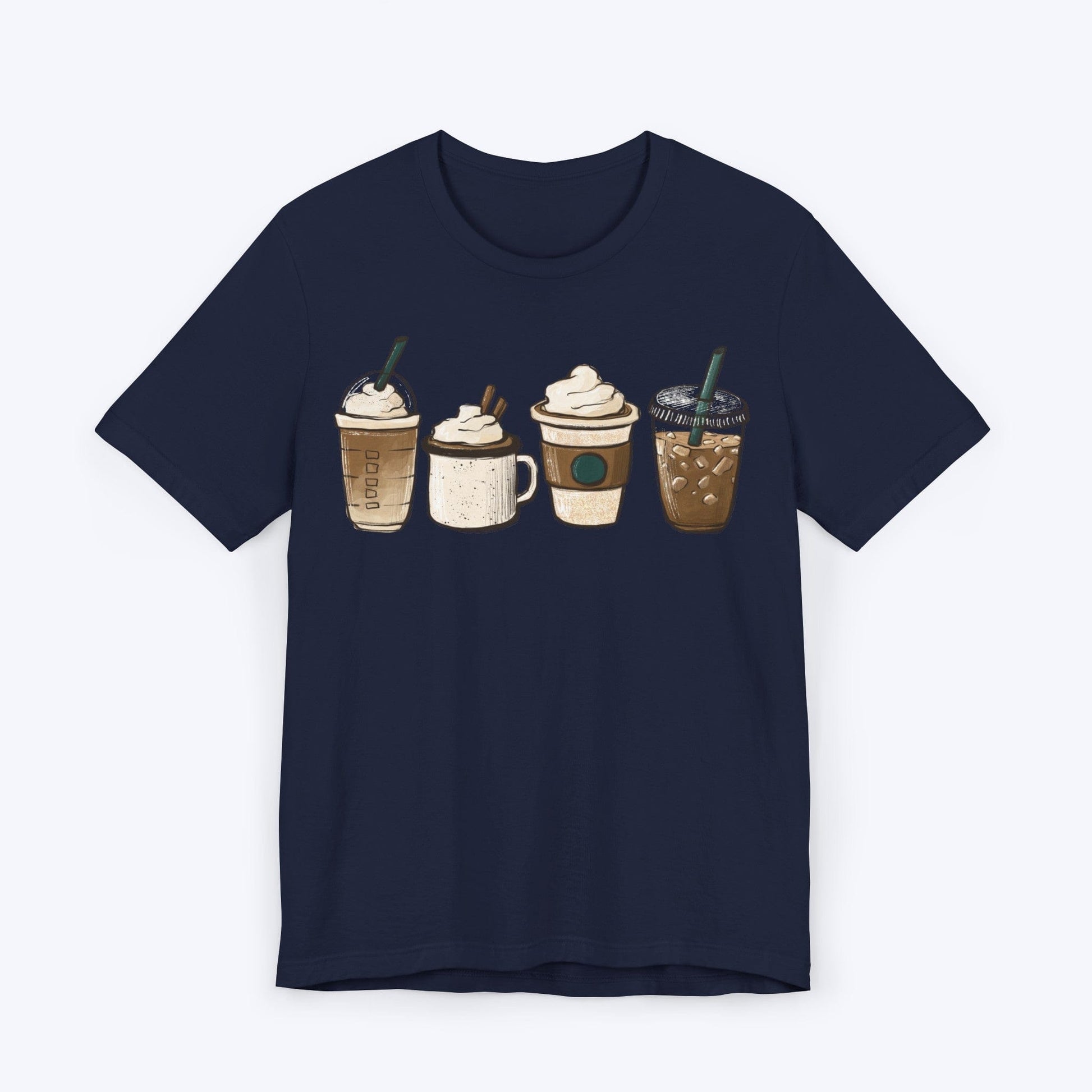 T-Shirt Navy / S Addicted to the Brew "Coffee Lover" T-shirt