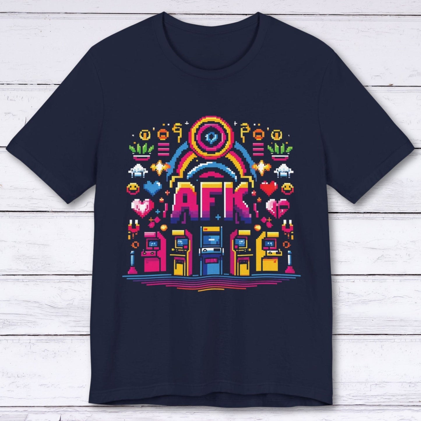 T-Shirt Navy / S AFK in Pixels T-shirt