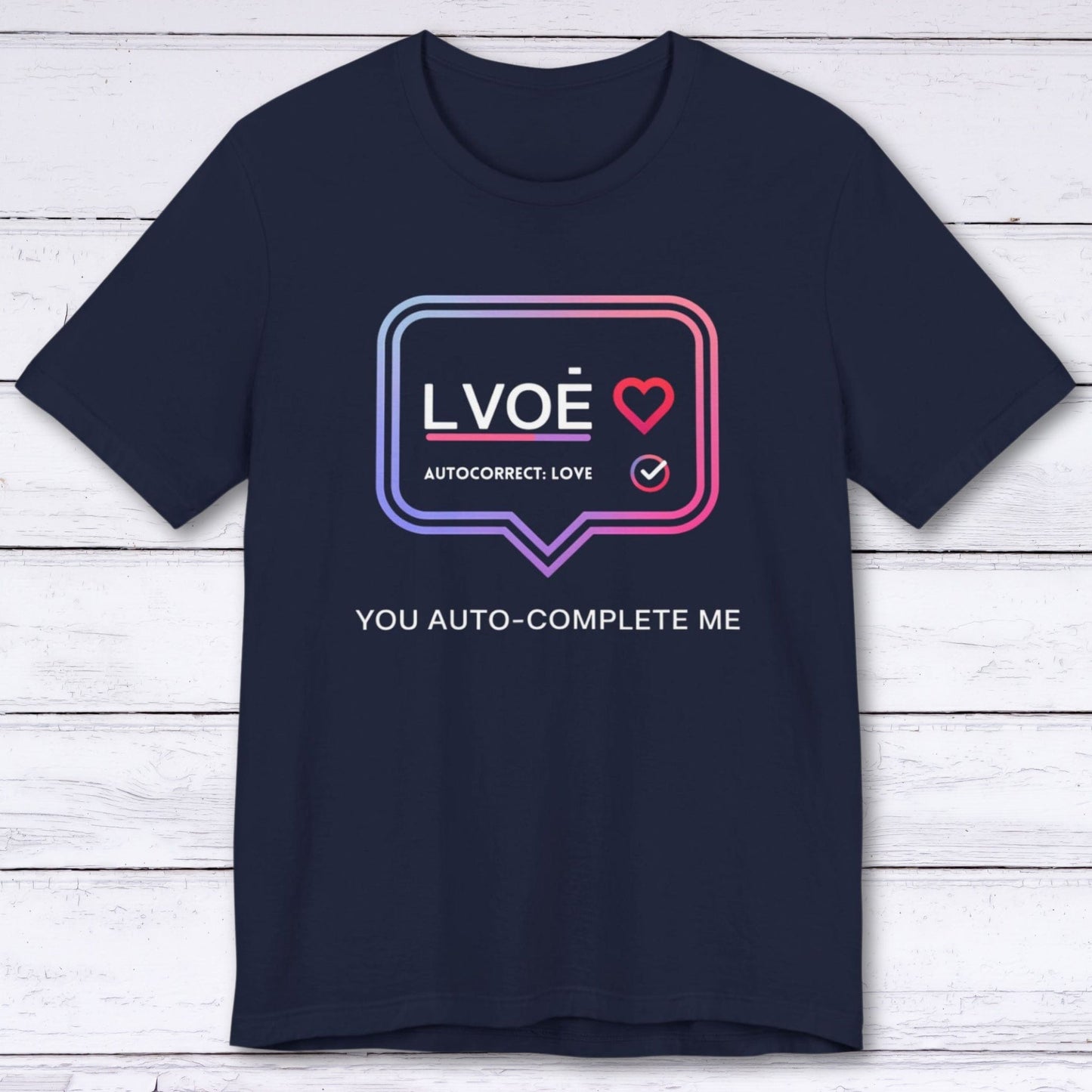 T-Shirt Navy / S Autocorrect: Love T-shirt