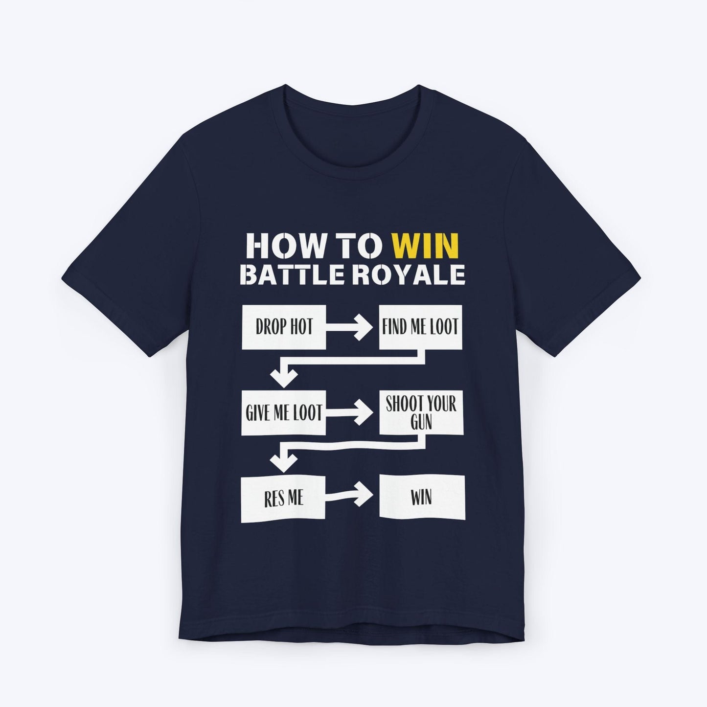 T-Shirt Navy / S Battle Royale Basics: Loot, Shoot, Revive! T-shirt