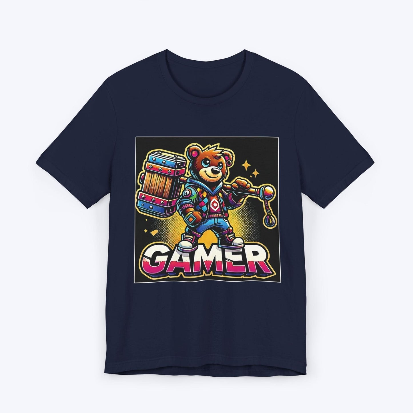 T-Shirt Navy / S Bear Gamer Smash T-shirt