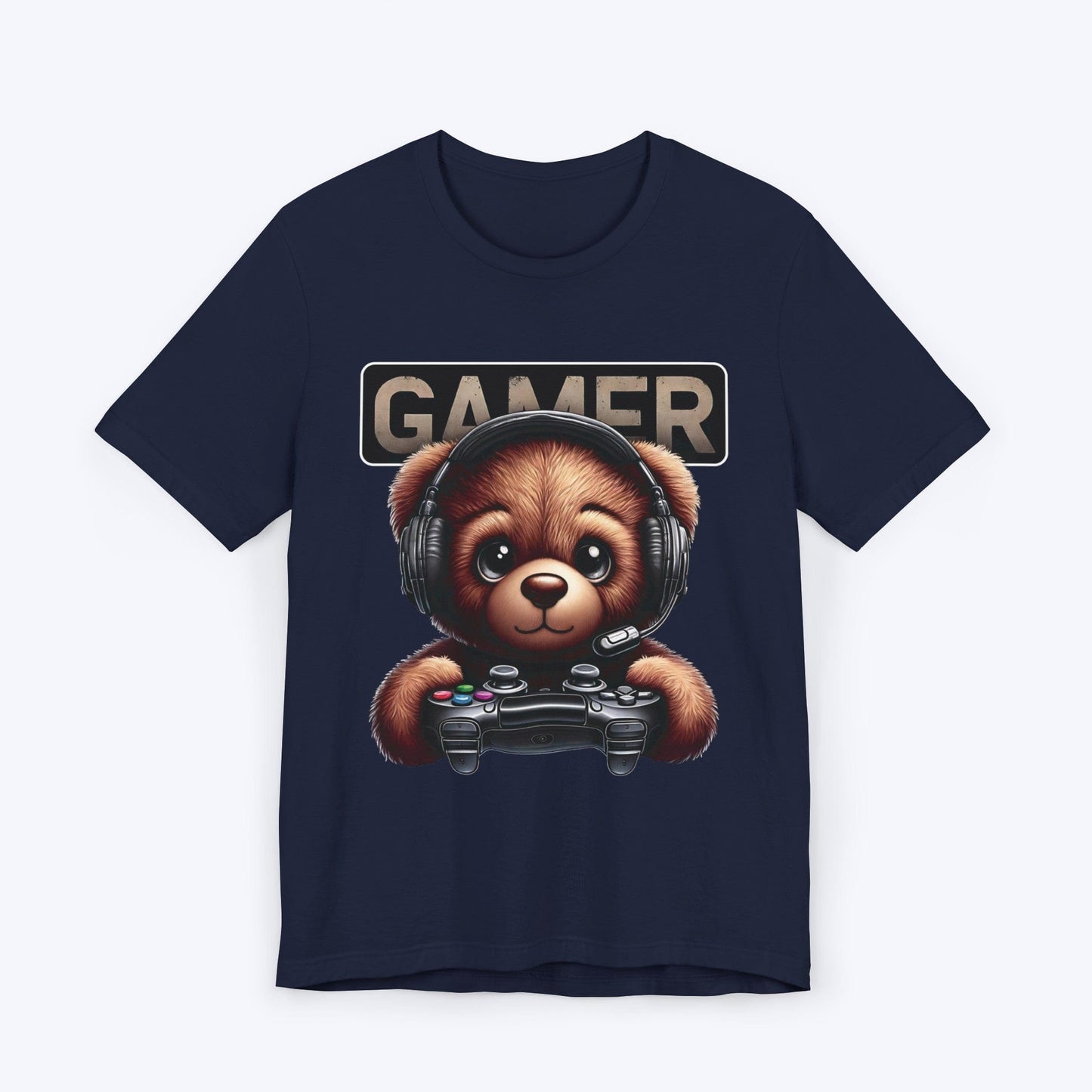 T-Shirt Navy / S Bear With Me, I'm Gaming T-shirt